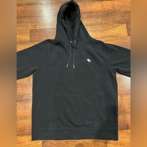 Abercrombie & Fitch Mens Hoodie Sweatshirt Black Size Medium Soft A&F Fleece